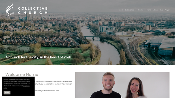 Screenshot of the Collective Church website