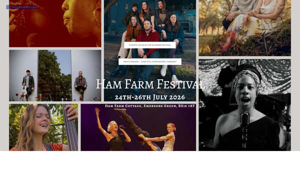 Screenshot of the Ham Farm Festival website
