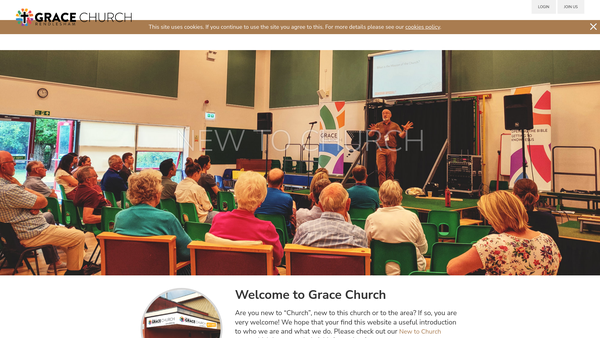 Screenshot of the Grace Church Rendlesham website