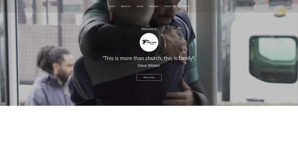 Screenshot of the New River Church website