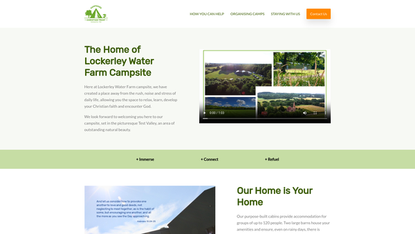 Screenshot of the Hampshire Christian Trust CIO website