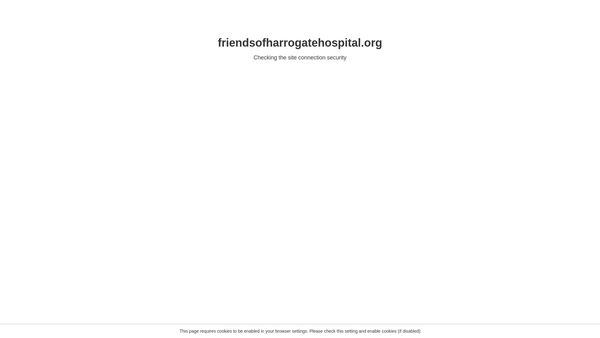Screenshot of the Friends Of Harrogate Hospital website