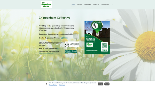 Screenshot of the Chippenham Collective website