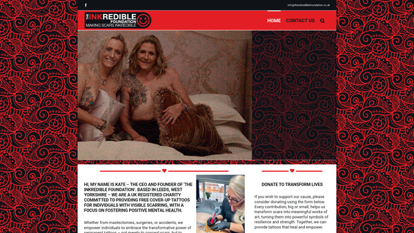 Screenshot of the The Inkredible Foundation website
