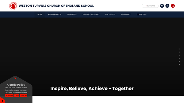 Screenshot of the The Parent Teacher Association For Weston Turville C Of E School website