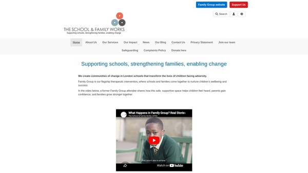 Screenshot of the Transgenerational Change Limited website