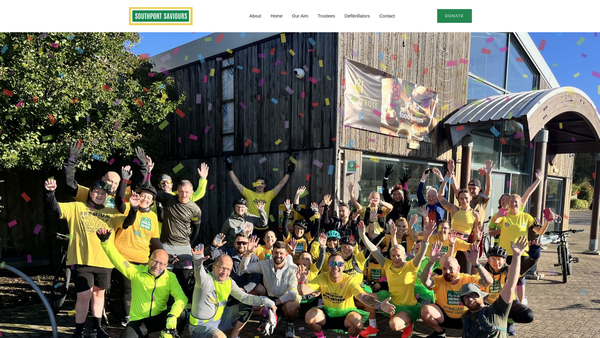 Screenshot of the The Southport Saviours Foundation website