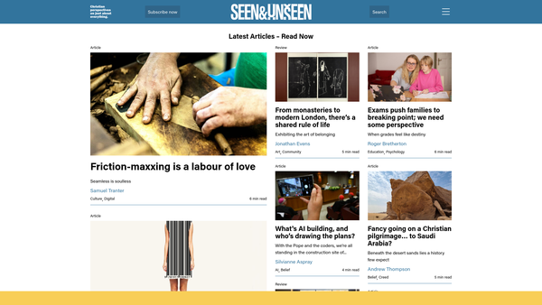Screenshot of the Centre For Cultural Witness website