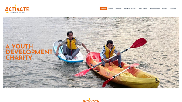 Screenshot of the Activate Community Project website