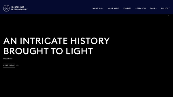 Screenshot of the The Library And Museum Charitable Trust Of The United Grand Lodge website