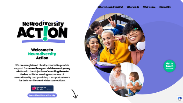 Screenshot of the Neurodiversity Action website