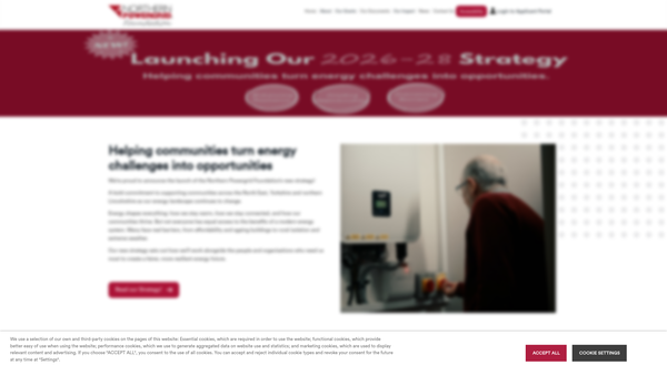 Screenshot of the The Northern Powergrid Foundation website