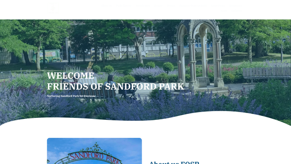 Screenshot of the Friends Of Sandford Parks (Fosp) website