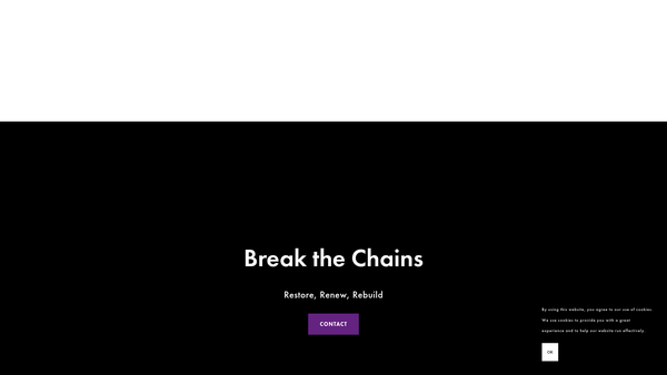 Screenshot of the Break The Chains CIO website