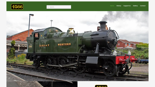 Screenshot of the The 4566 Preservation Group website