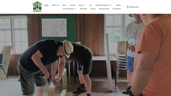 Screenshot of the The Fressingfield Shed website