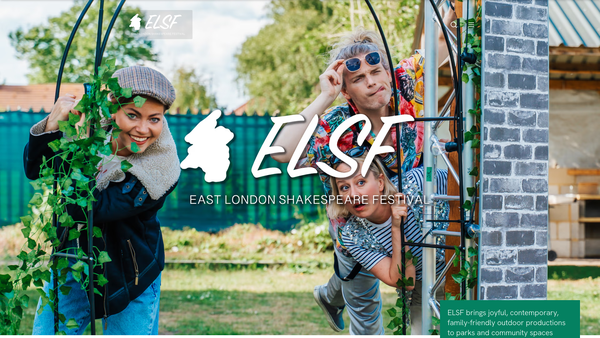 Screenshot of the East London Shakespeare Festival Ltd website