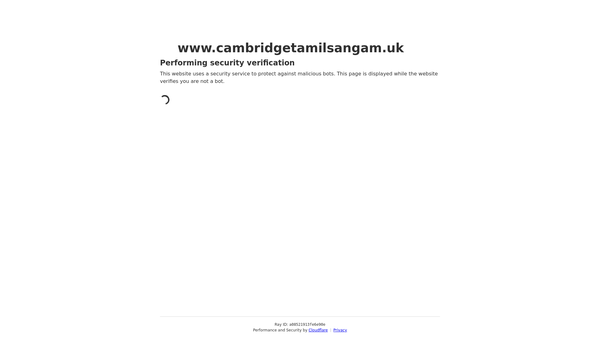 Screenshot of the Cambridge Tamil Sangam website