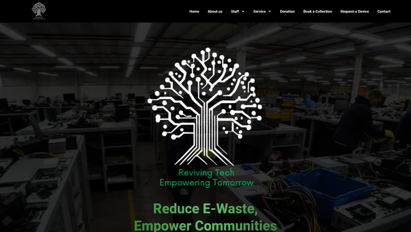 Screenshot of the London Computer Recycling website