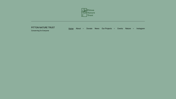 Screenshot of the Pitton Nature Trust website
