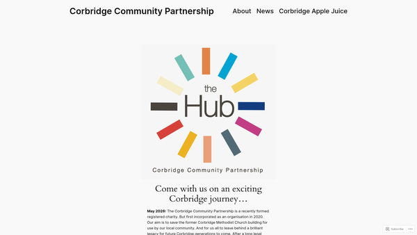 Screenshot of the Corbridge Community Partnership website