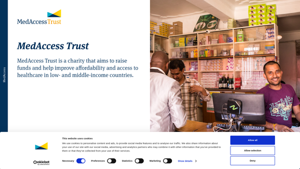 Screenshot of the Medaccess Trust website
