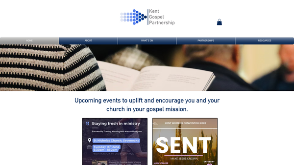 Screenshot of the Kent Gospel Partnership website