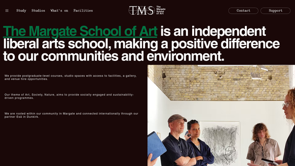 Screenshot of the The Margate School CIO website