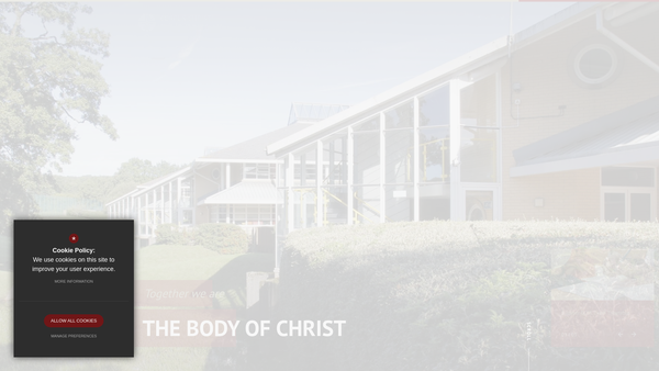 Screenshot of the Corpus Christi Catholic High School Development Fund website