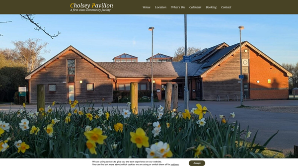 Screenshot of the Cholsey Pavilion Trust website