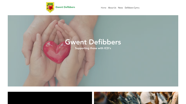 Screenshot of the Defibbers Cymru website