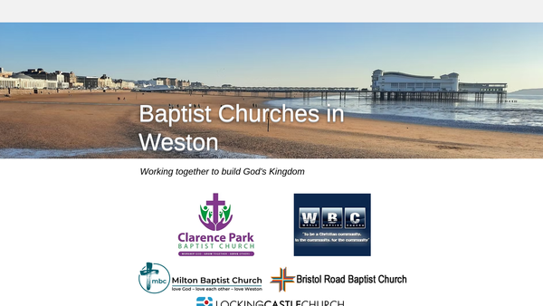 Screenshot of the Weston-Super-Mare Baptist Churches website
