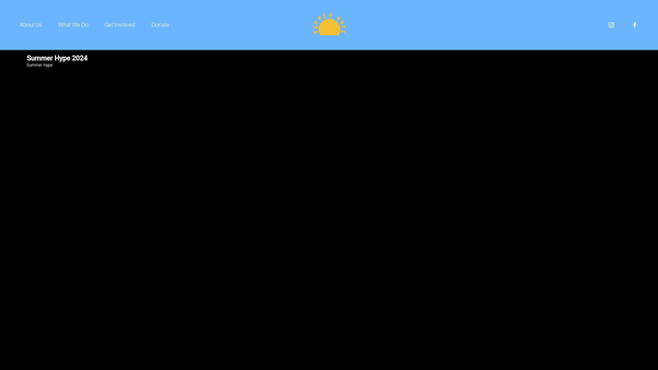 Screenshot of the Summer Hype website