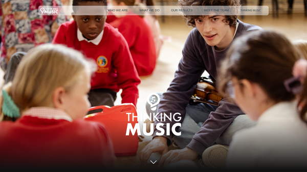 Screenshot of the Thinking Music website