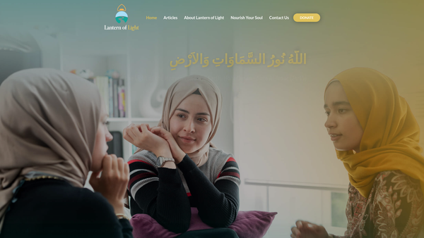 Screenshot of the Lantern Of Light website