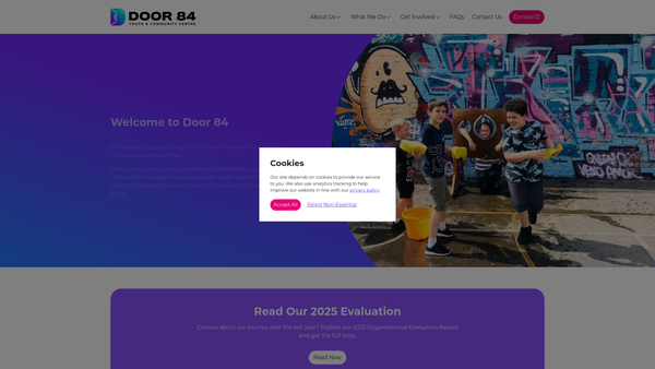 Screenshot of the Door 84 website