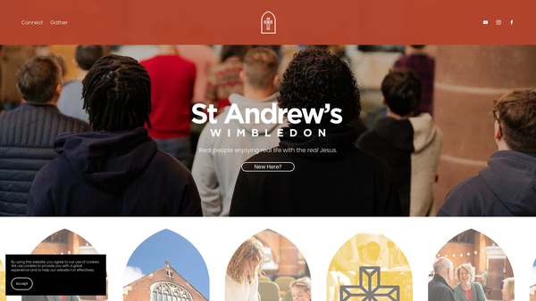 Screenshot of the The Parochial Church Council Of The Ecclesiastical Parish Of St Andrew, Wimbledon website