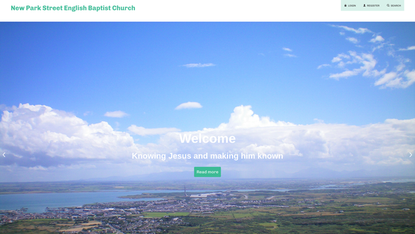 Screenshot of the New Park Street English Baptist Church website