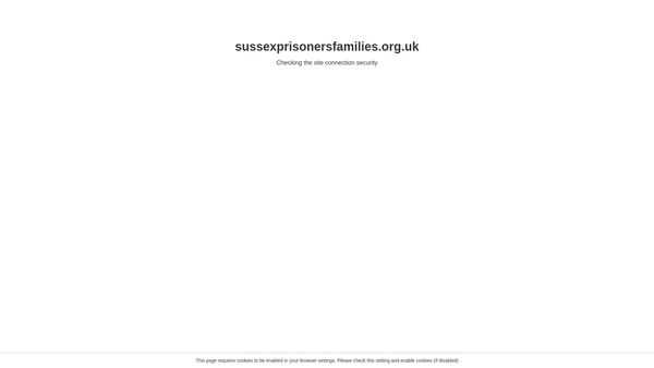 Screenshot of the Sussex Prisoners' Families website