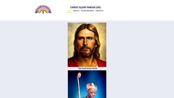Screenshot of the Celestial Church Of Christ, Christ Glory Parish website