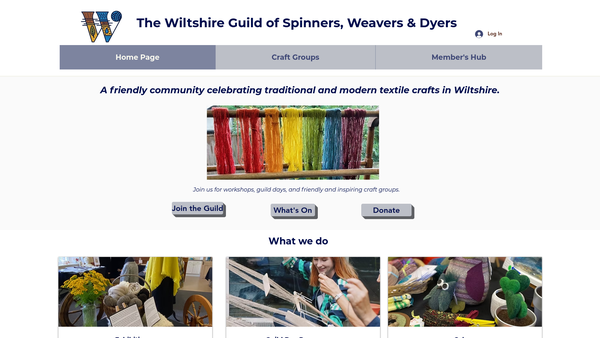 Screenshot of the The Wiltshire Guild Of Spinners Weavers And Dyers website
