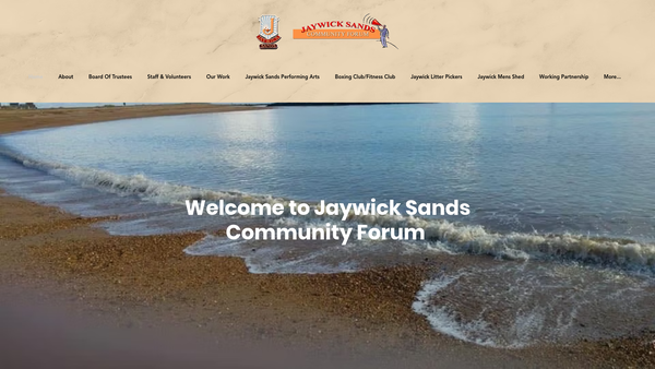 Screenshot of the Jaywick Sands Community Forum website