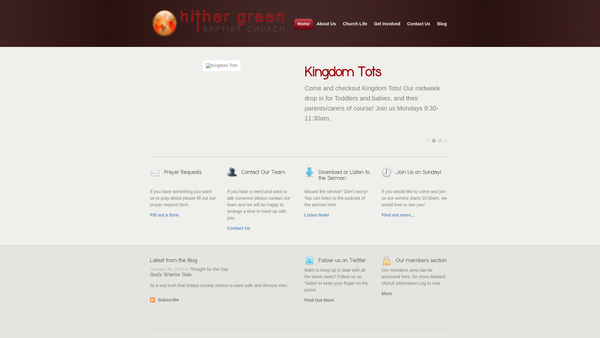 Screenshot of the Hgbchurch CIO website