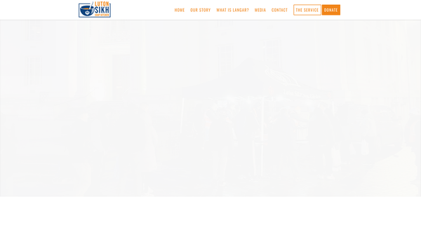 Screenshot of the Luton Sikh Soup Kitchen website