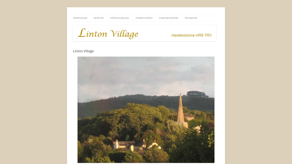 Screenshot of the Linton Village Hall Trust website