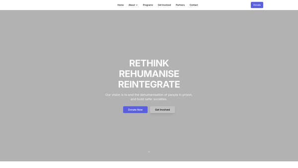 Screenshot of the Raphael Rowe Foundation website