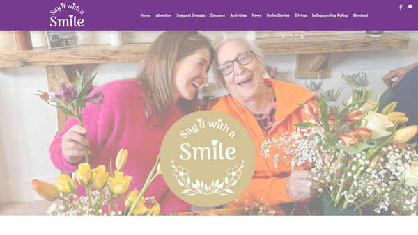Screenshot of the Say IT With A Smile website