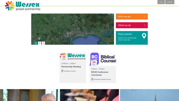Screenshot of the The Wessex Gospel Partnership website