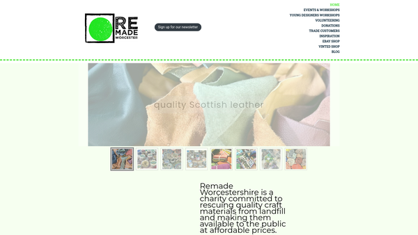Screenshot of the Remade Worcestershire website