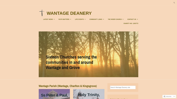 Screenshot of the Wantage Deanery CIO website